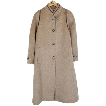 Vintage 80s Burberry Brown Llama Wool Coat