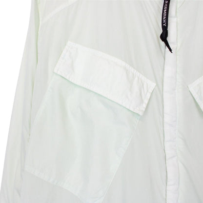 CP Company Pale Green Full Zip Chrome Nylon Garment Dyed Goggle Jacket