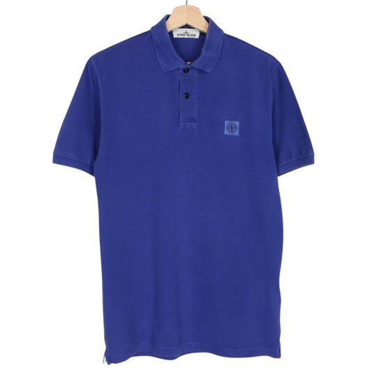 Stone Island SS 2015 Blue Short Sleeve Compass Cotton Polo Shirt