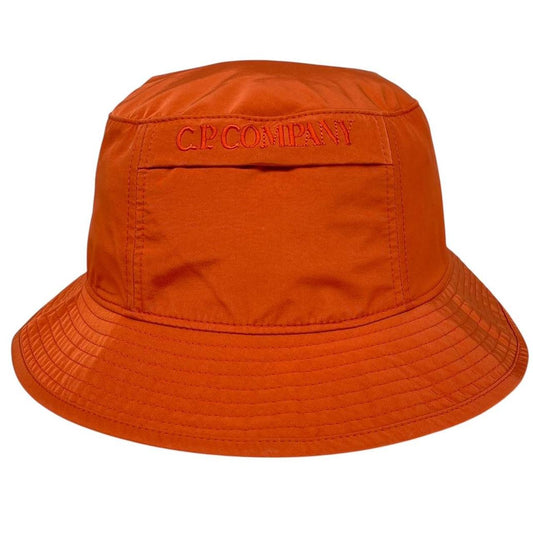 CP Company Orange Chrome-R Nylon Embroidered Bucket Hat