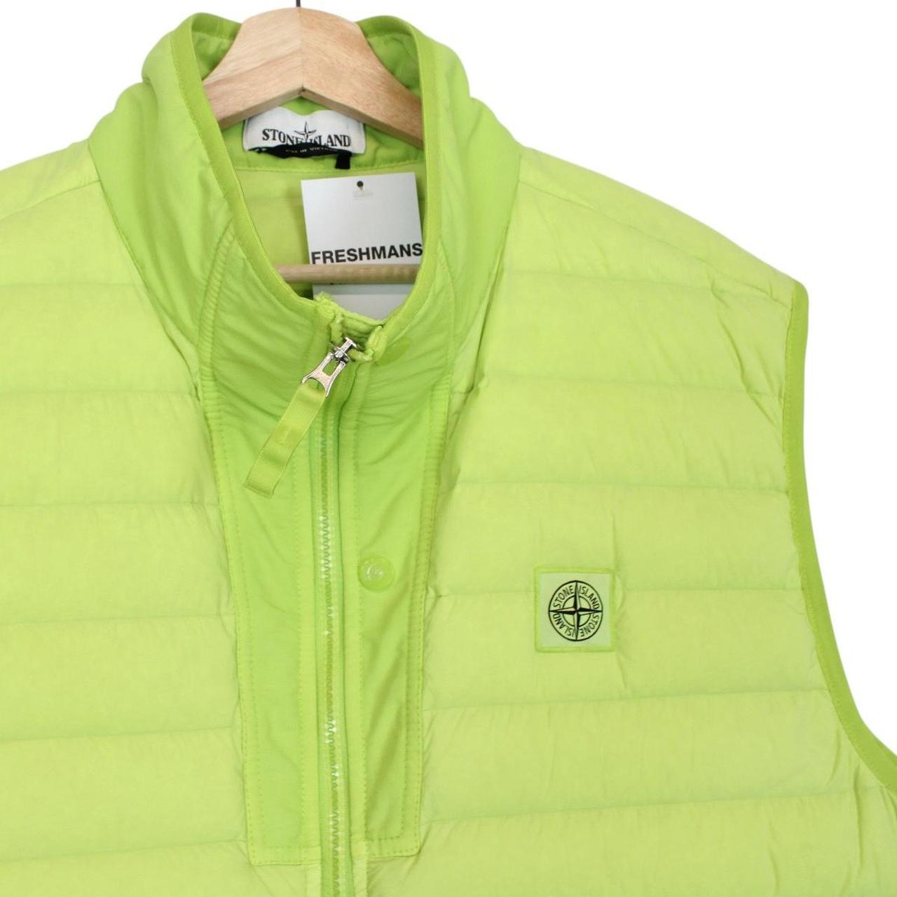 Stone Island AW 2019 Loom Woven Chambers Stretch Nylon TC Yellow Down Gilet