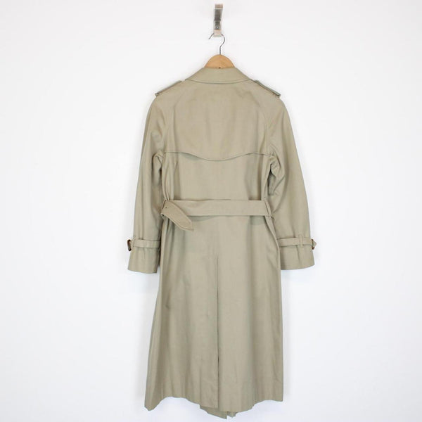 Vintage 90s Burberry Beige Double Breasted Belted Trench Coat
