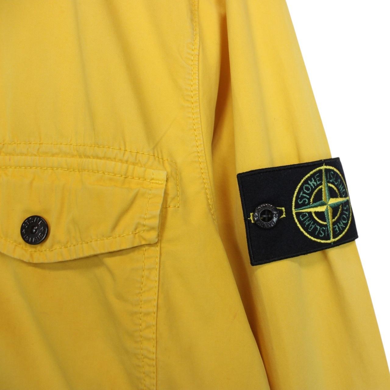 Stone Island SS 2024 Yellow Full Zip Cotton Overshirt Jacket