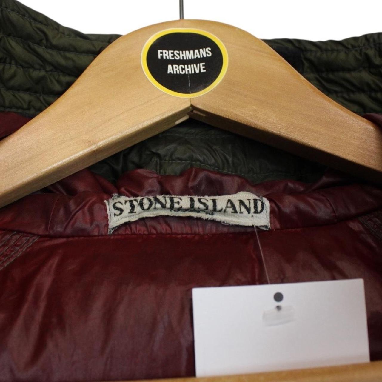 Vintage Stone Island Military Green Opaque Nylon Tela Goose Down Jacket