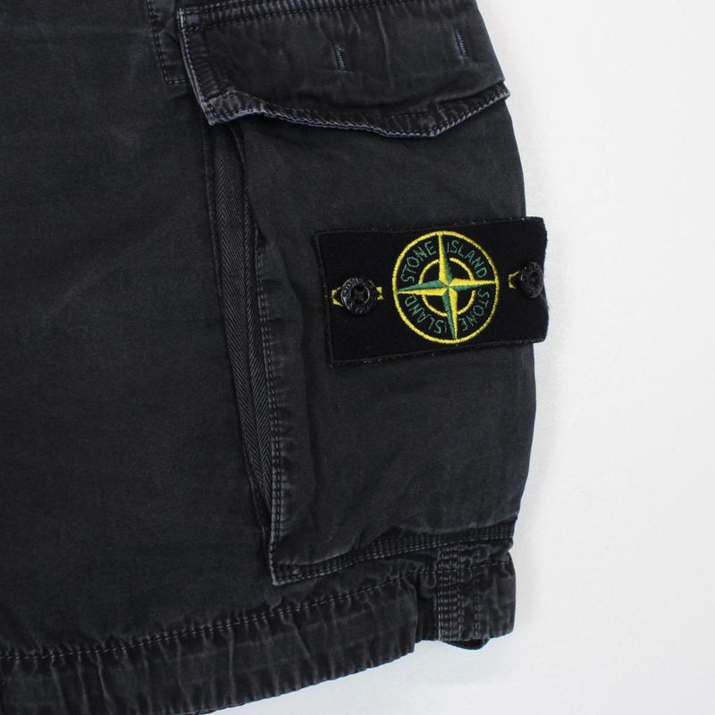 Stone Island SS 2016 Black Bermuda Cotton Cargo Shorts