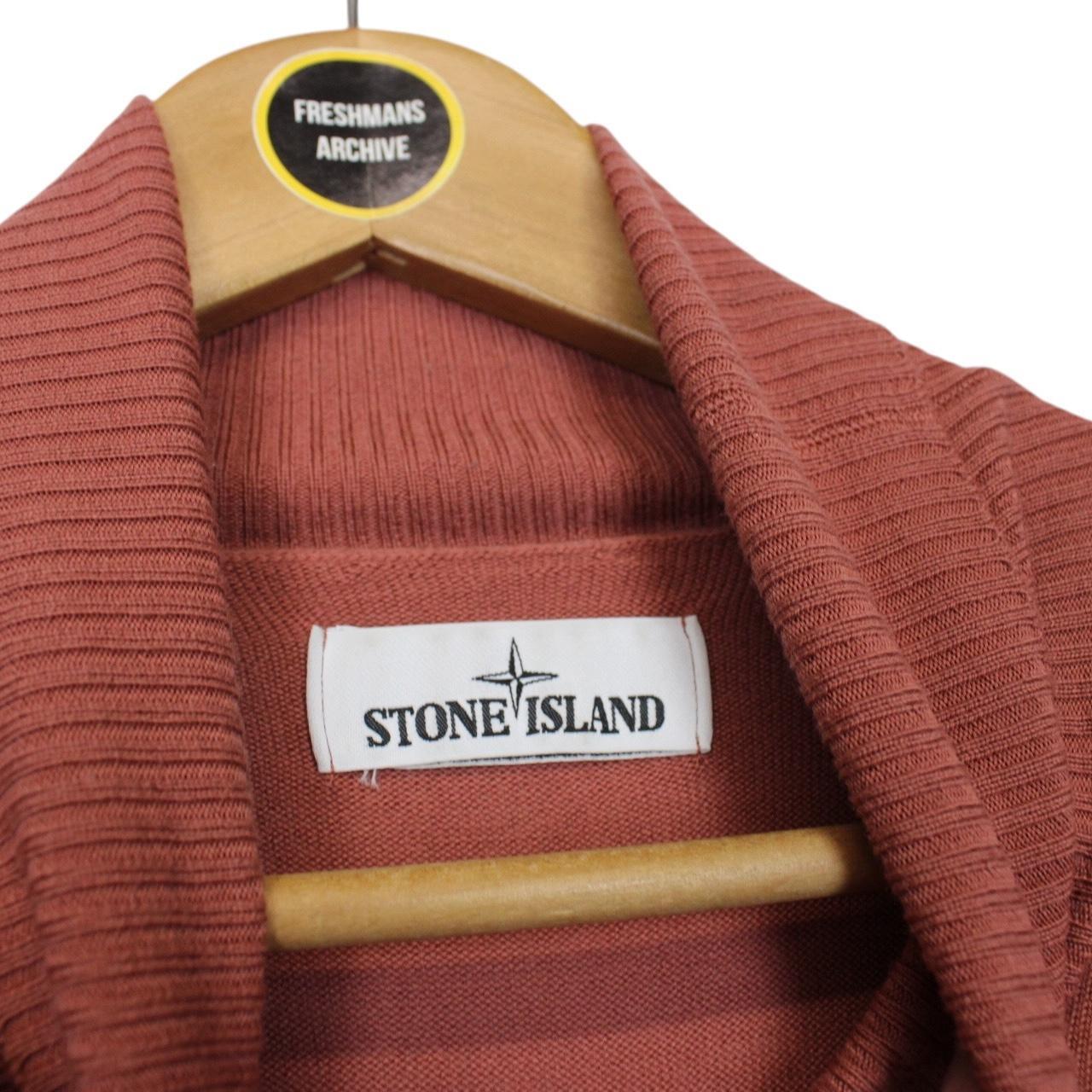 Stone Island AW 2019 Orange Wool Knit Turtle Neck Jumper