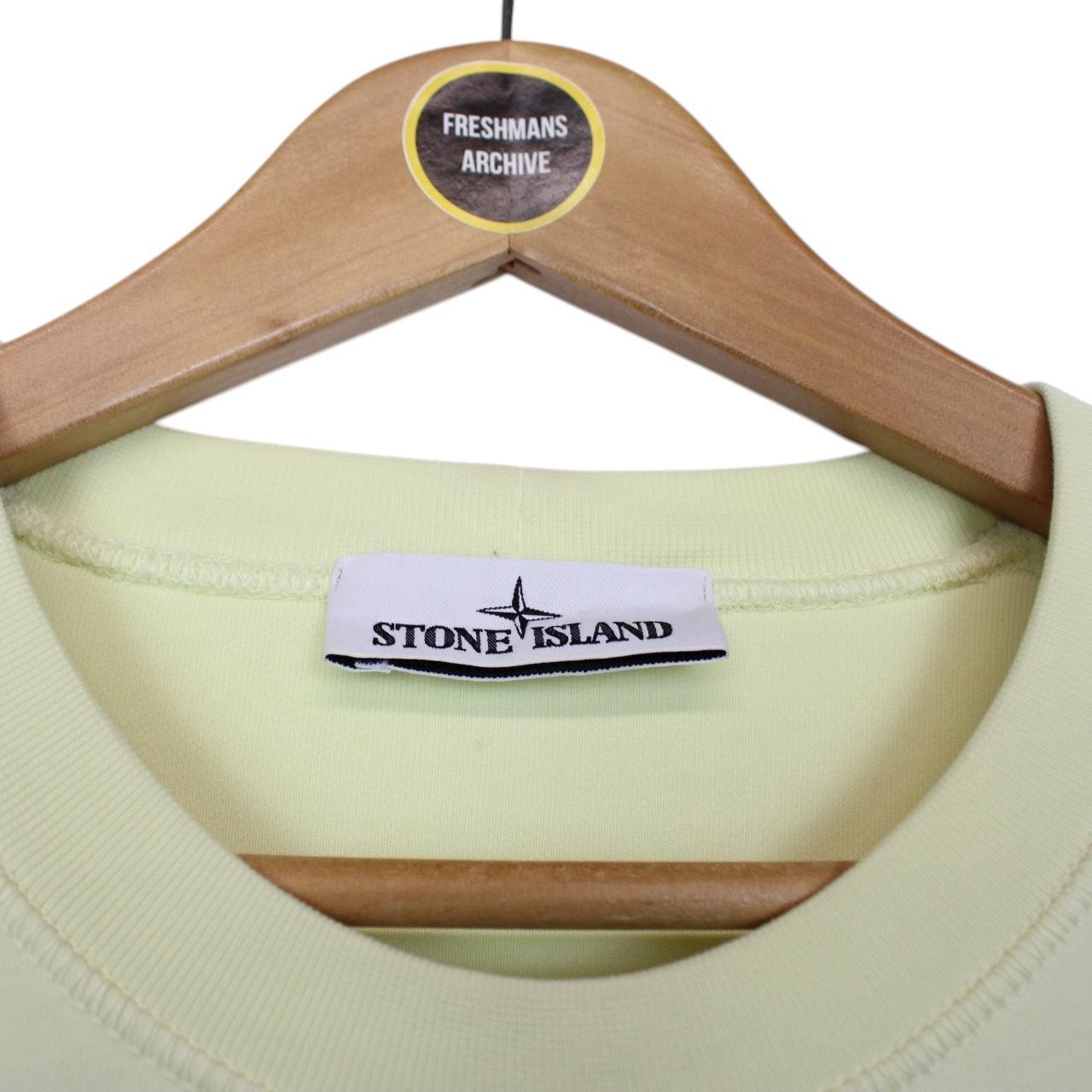 Stone Island SS 2021 Lemon Yellow Cotton Sweatshirt Jumper