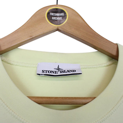 Stone Island SS 2021 Lemon Yellow Cotton Sweatshirt Jumper