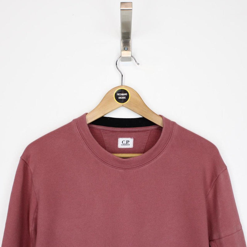 CP Company Burgundy Lens Sweatshirt Jumper