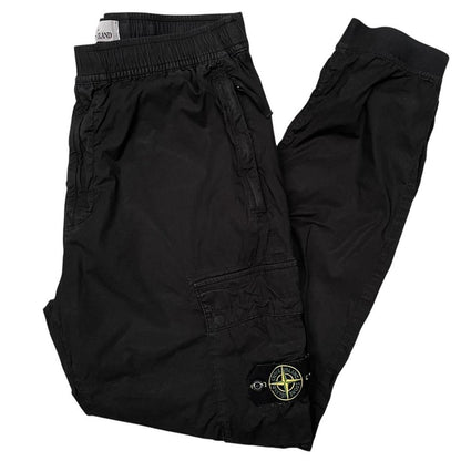 Stone Island SS 2021 Black RE-T Fit Cargo Trousers