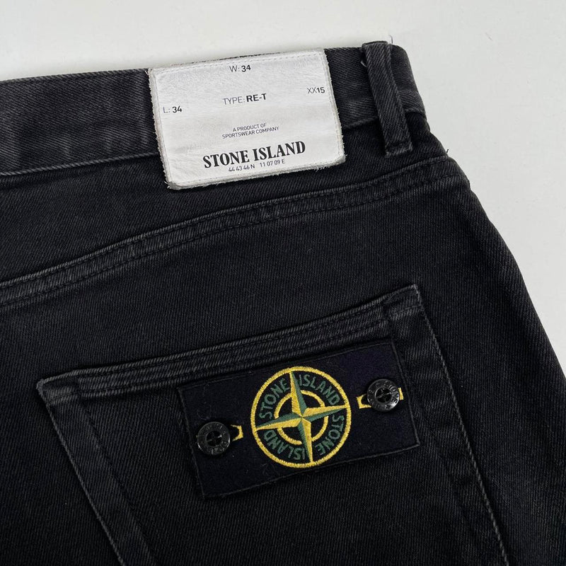 Stone Island AW 2016 Black RE-T Fit Denim Jeans