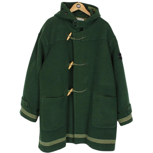 Vintage Stone Island AW 1986 Green Heavyweight Wool Montgomery Duffle Coat