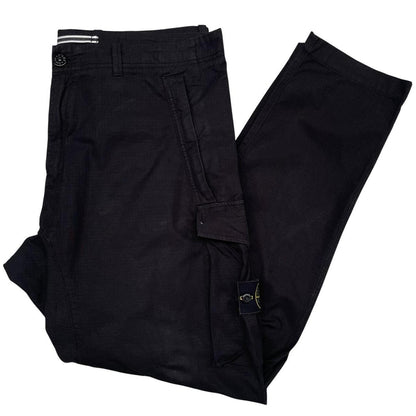 Stone Island AW 2019 Black RE-T Fit Ripstop Cargo Trousers