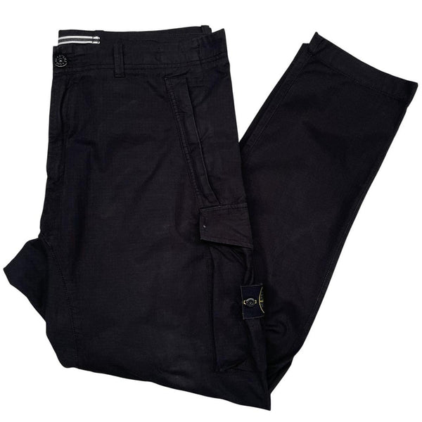 Stone Island AW 2019 Black RE-T Fit Ripstop Cargo Trousers