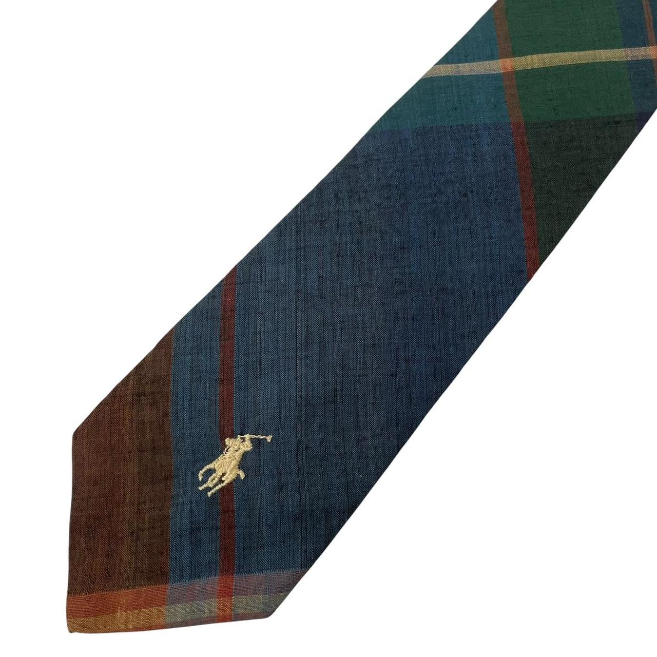Vintage Polo Ralph Lauren Multicoloured Check Cotton Tie