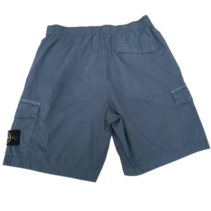 Stone Island SS 2023 Navy Blue Bermuda Cotton Cargo Shorts