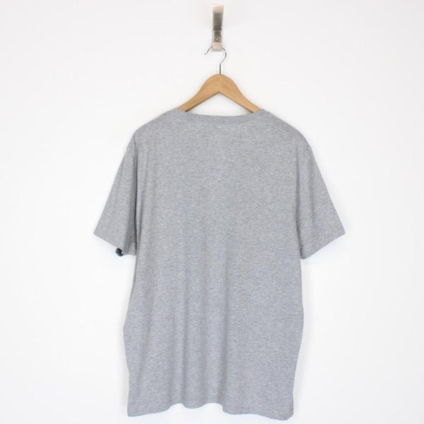 CP Company Grey and Black Block Logo Short Sleeve T-Shirt