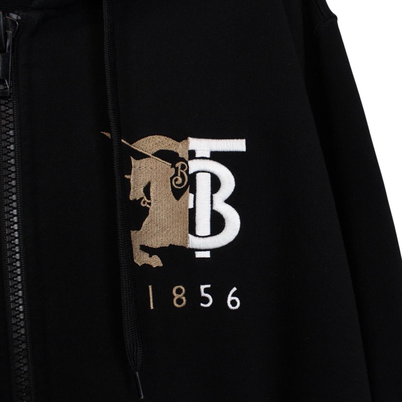 Burberry Black TB Full Zip Stockley Hoodie Jumper