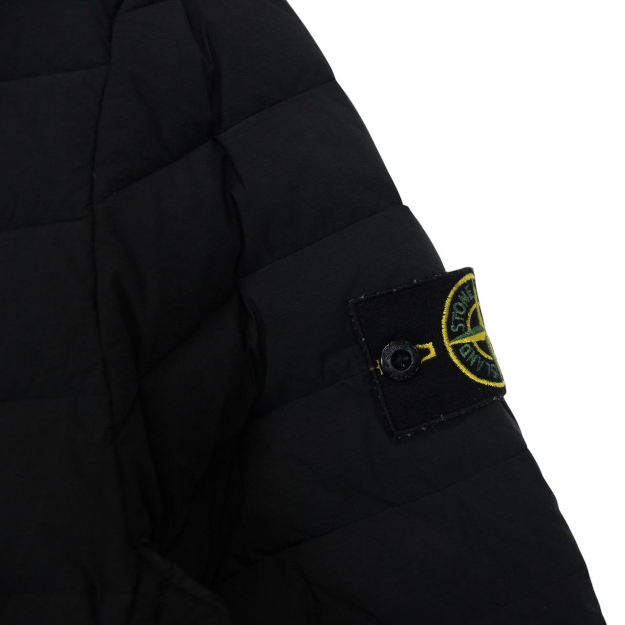 Stone Island AW 2020 Black Loom Woven Chambers Stretch Nylon TC Down Jacket