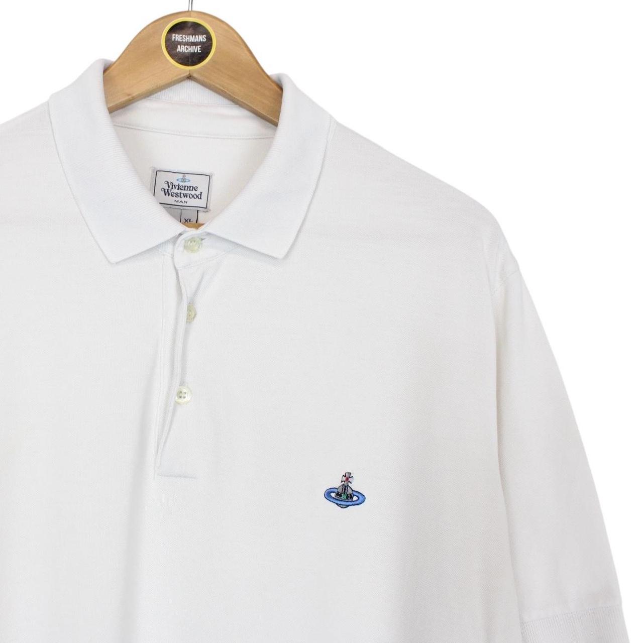 Vivienne Westwood White Short Sleeve Orb Polo Shirt