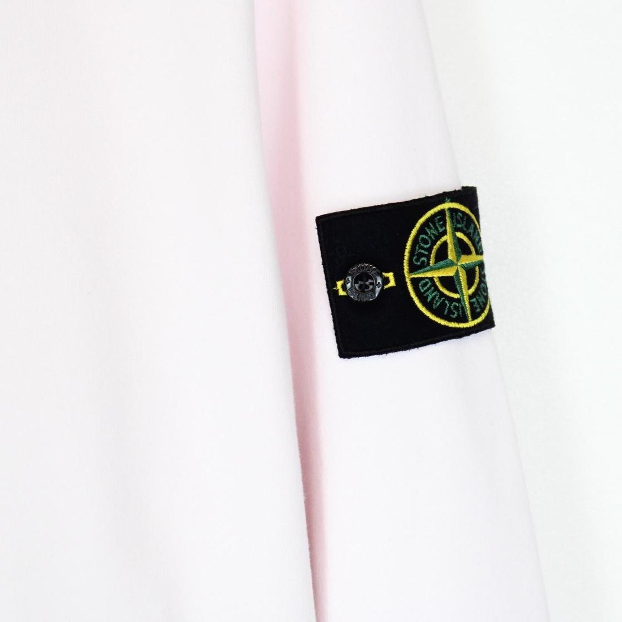 Stone Island SS 2022 Linen White Full Zip Cotton Hoodie Jumper