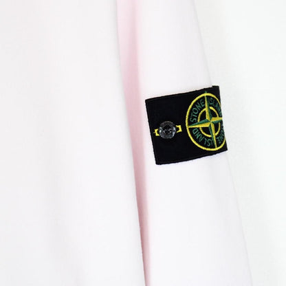 Stone Island SS 2022 Linen White Full Zip Cotton Hoodie Jumper