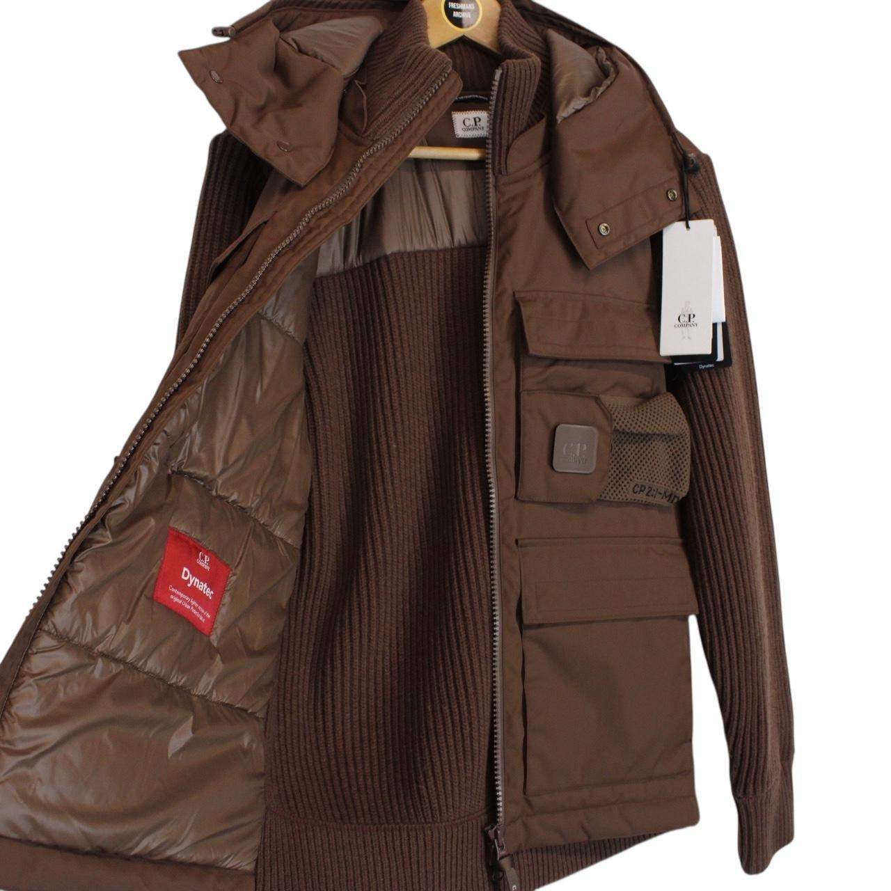 CP Company Metropolis Brown Dynatec Wool/Nylon Knit Jacket