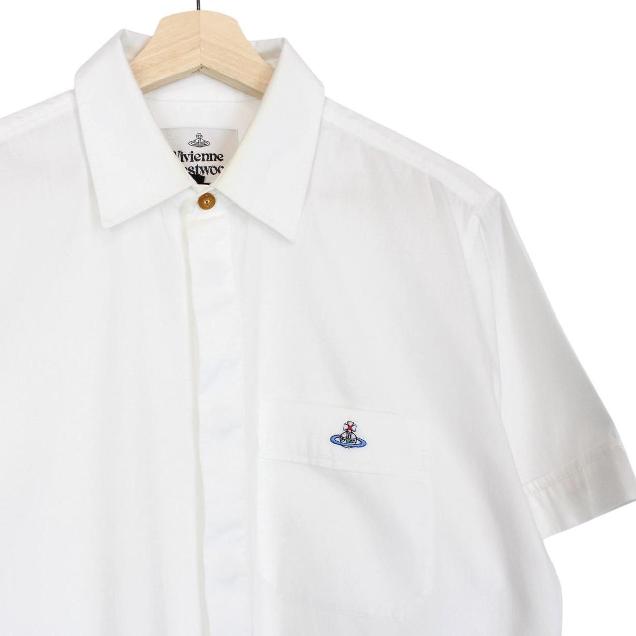 Vivienne Westwood White Short Sleeve Orb Cotton Shirt