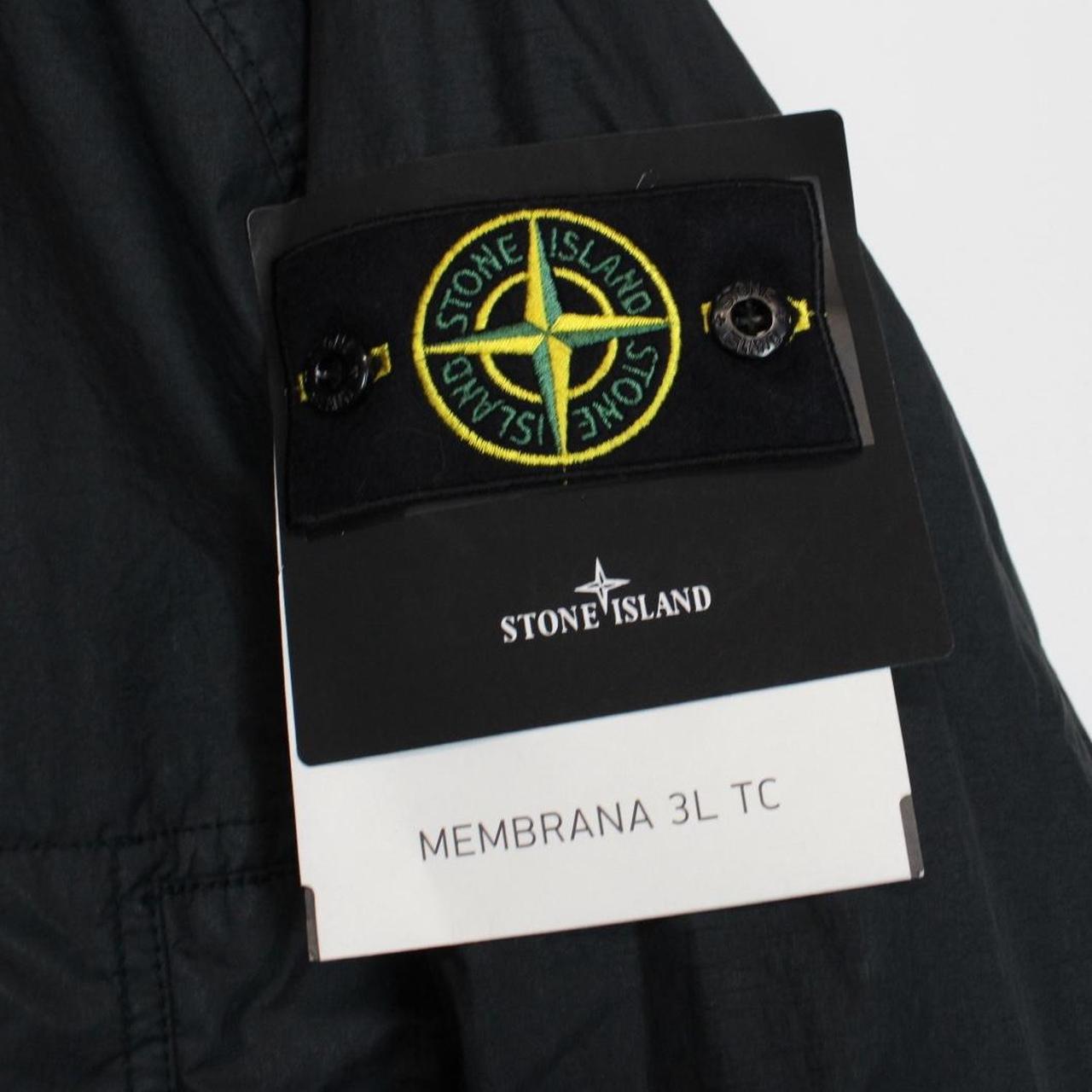 Stone Island SS 2023 Navy Blue Membrana 3L TC Full Zip Hooded Jacket