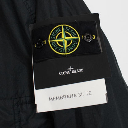 Stone Island SS 2023 Navy Blue Membrana 3L TC Full Zip Hooded Jacket
