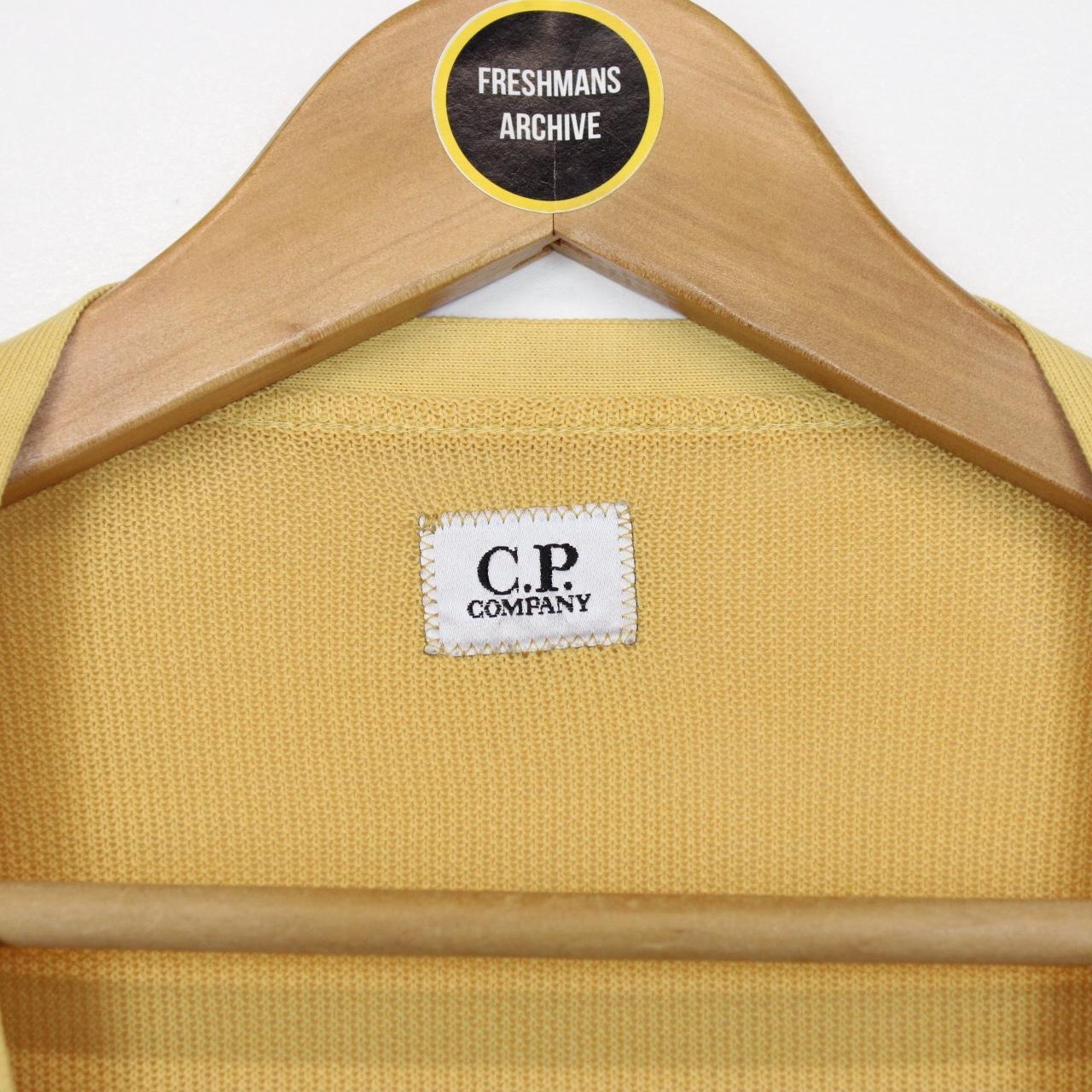 CP Company Yellow Button Up Cotton Knit Cardigan Jumper