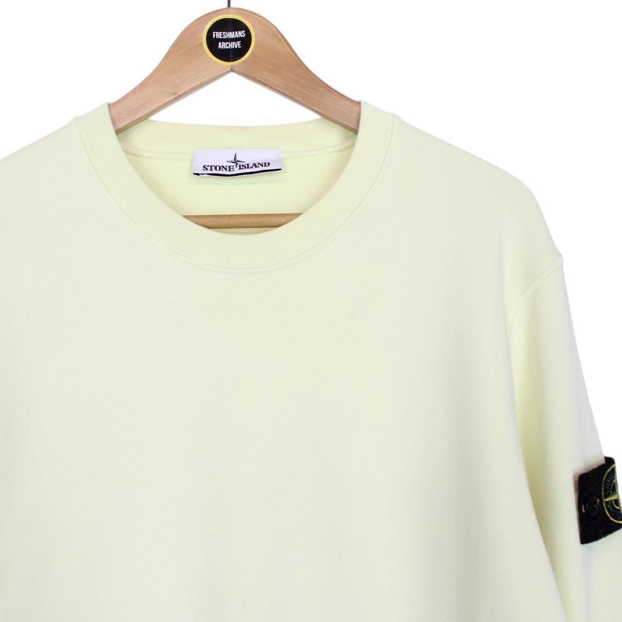 Stone Island SS 2021 Lemon Yellow Cotton Sweatshirt Jumper