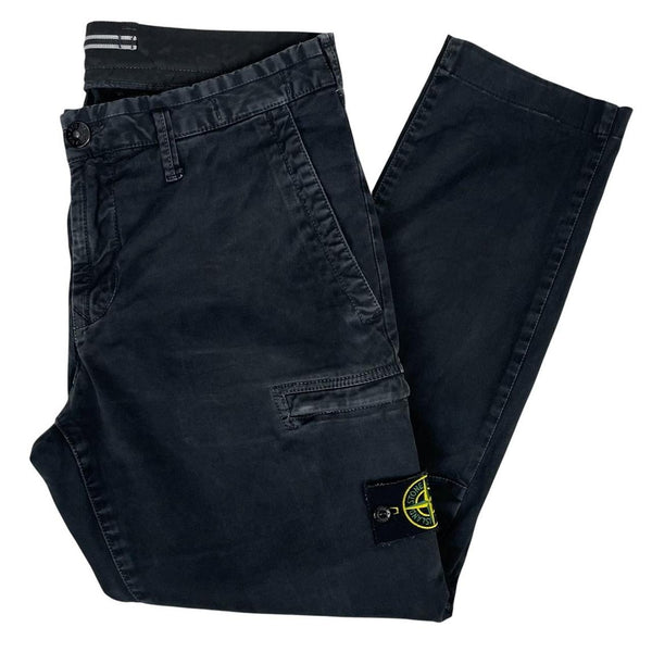 Stone Island AW 2019 Black Skinny Fit Cargo Trousers