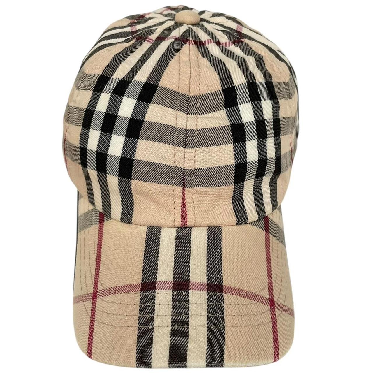 Vintage Burberry London Beige Nova Check Baseball Cap