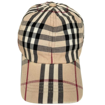 Vintage Burberry London Beige Nova Check Baseball Cap
