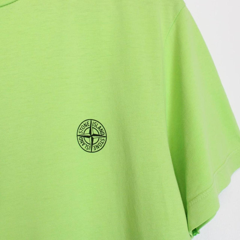 Stone Island Green and Black Short Sleeve Logo Print T-Shirt