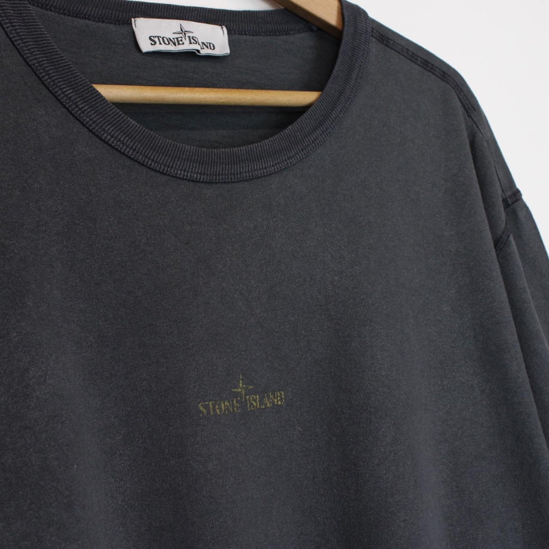 Stone Island Dark Grey Short Sleeve Compass Logo T-Shirt