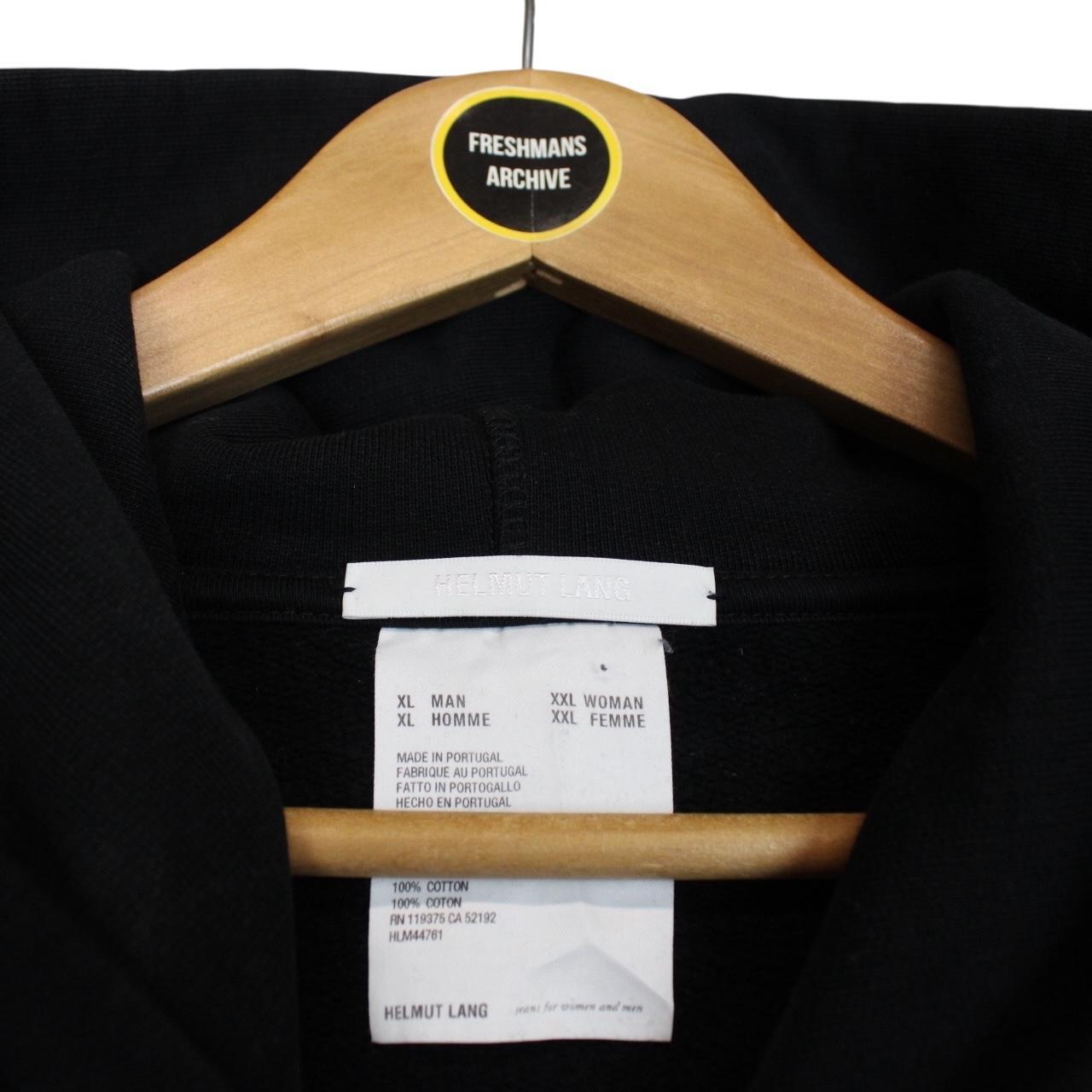 Helmut Lang Black Bird Print Cotton Hoodie Jumper