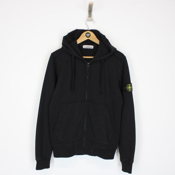 Stone Island SS 2019 Black Full Zip Cotton Hoodie Jumper