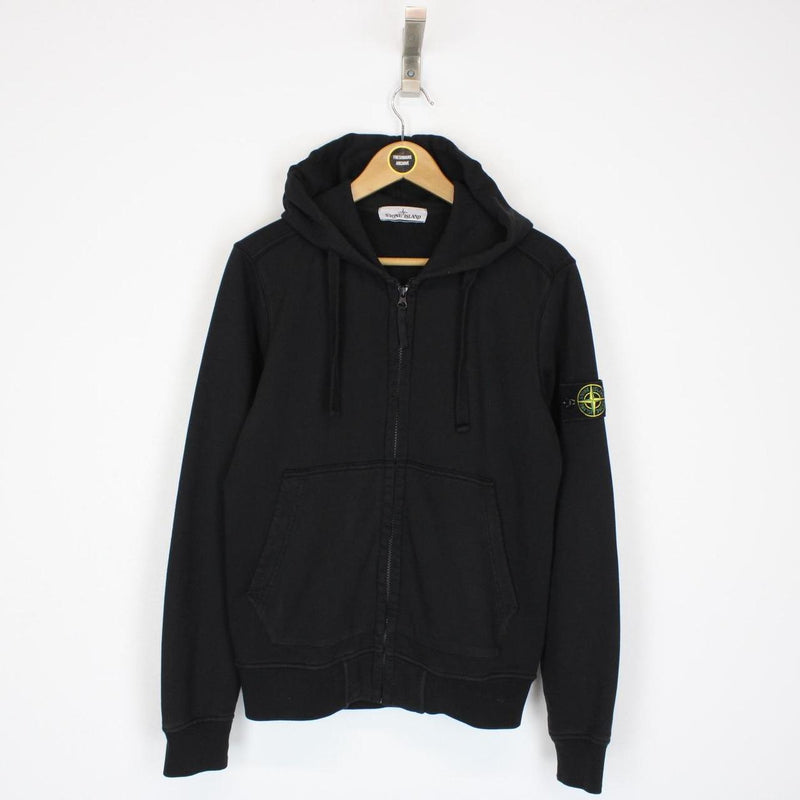Stone Island SS 2019 Black Full Zip Cotton Hoodie Jumper