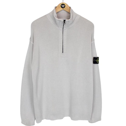 Vintage Stone Island AW 2005 Grey Cotton Knit 1/4 Zip Jumper
