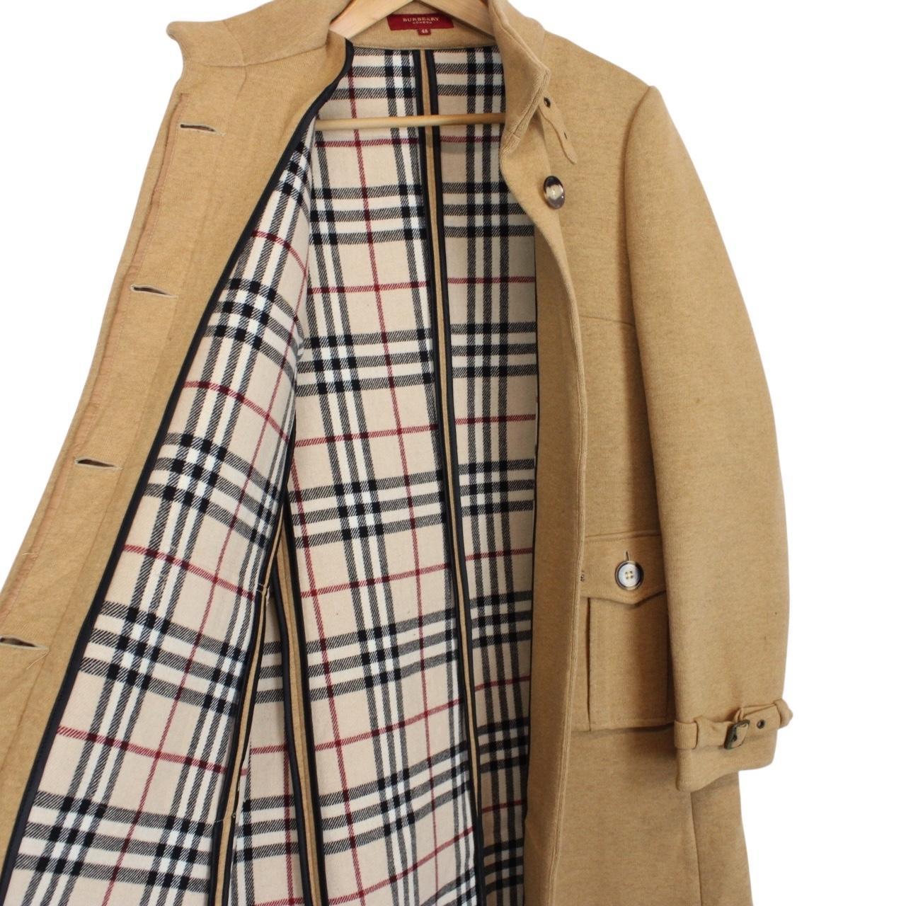 Vintage Burberry London Tan Brown Wool Blend Coat