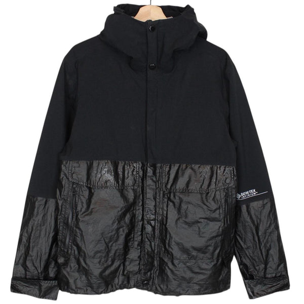 CP Company Black Goretex Infinium Full Zip Goggle Hooded Jacket