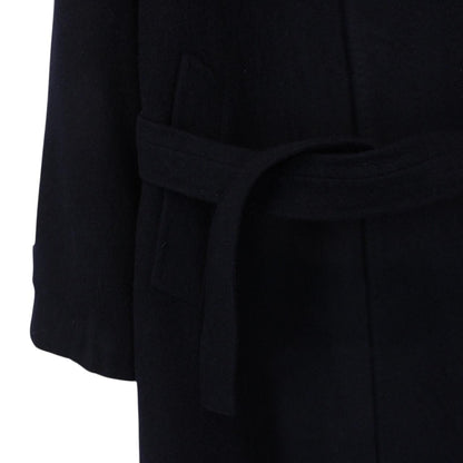 Vintage 00s Burberry London Navy Blue Wool Belted Coat