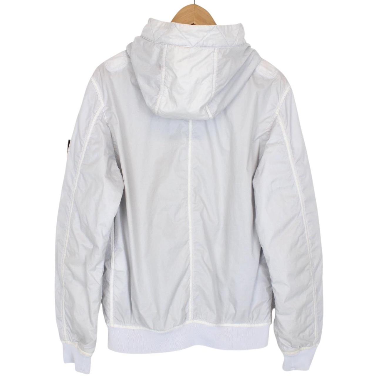 Stone Island AW 2018 Grey Full Zip Lamy Flock Nylon Hooded Jacket