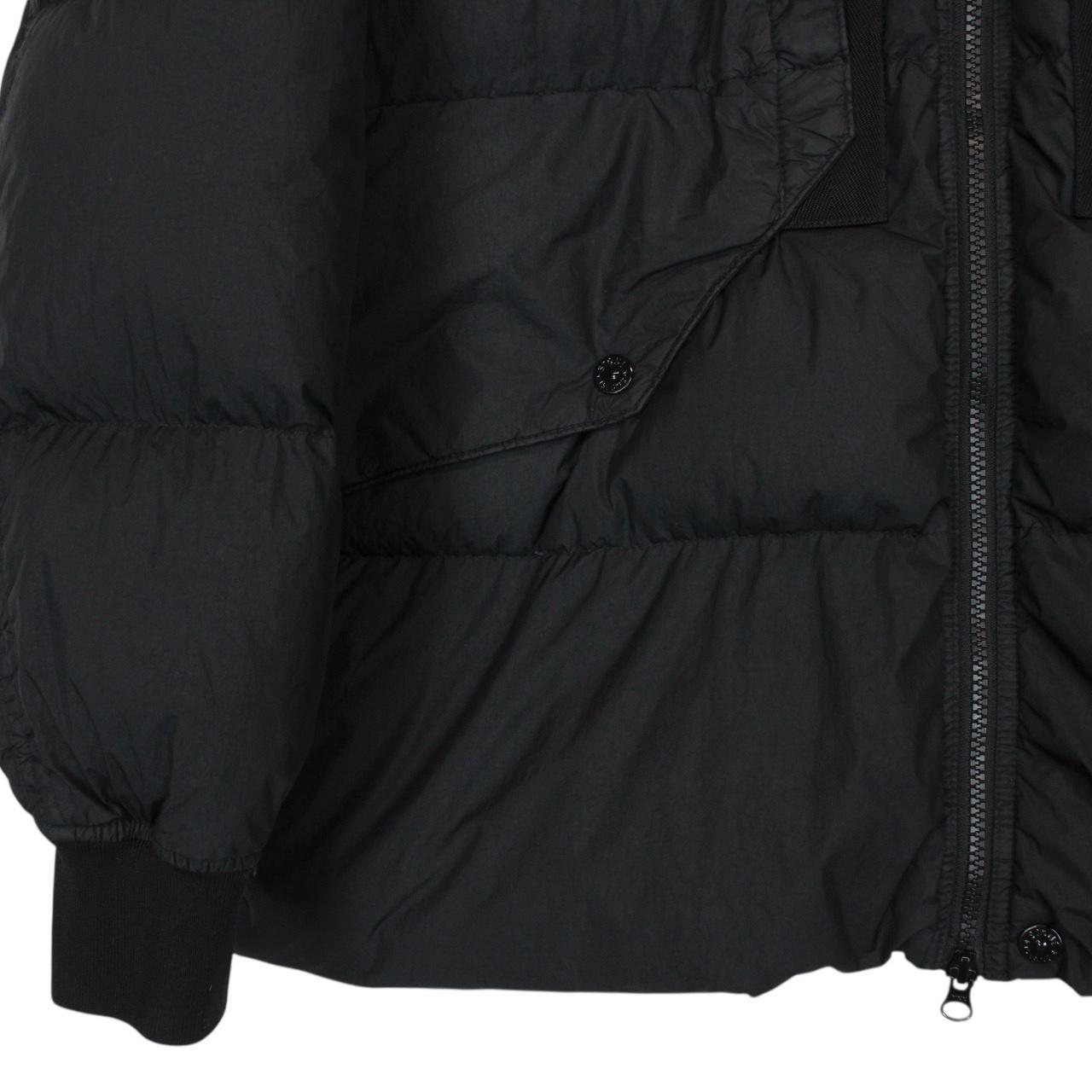 Stone Island AW 2023 Black Garment Dyed Crinkle Reps R-NY Down Puffer Jacket