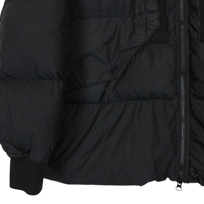 Stone Island AW 2023 Black Garment Dyed Crinkle Reps R-NY Down Puffer Jacket