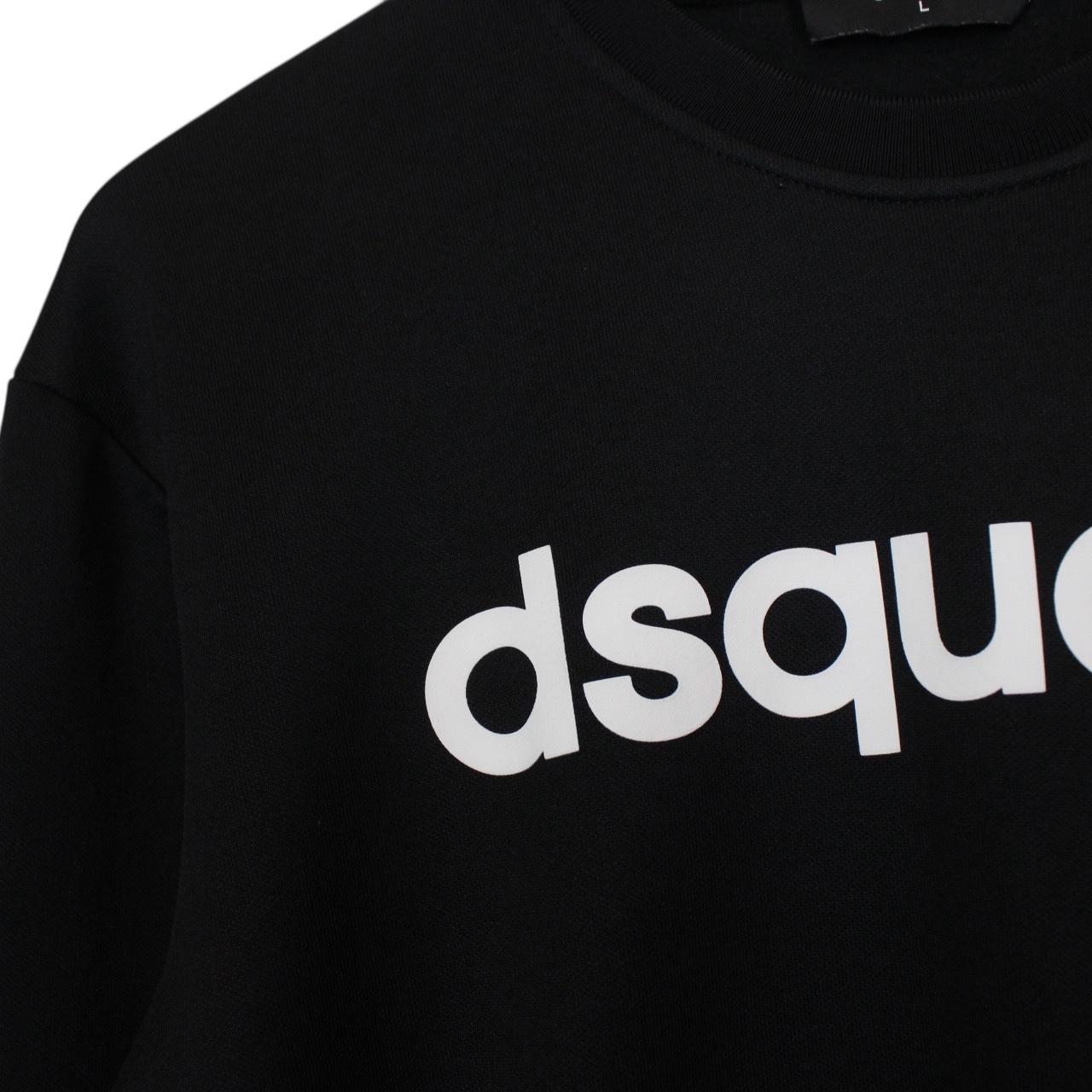 Dsquared2 Black and White Logo Print Sweatshirt Jumper