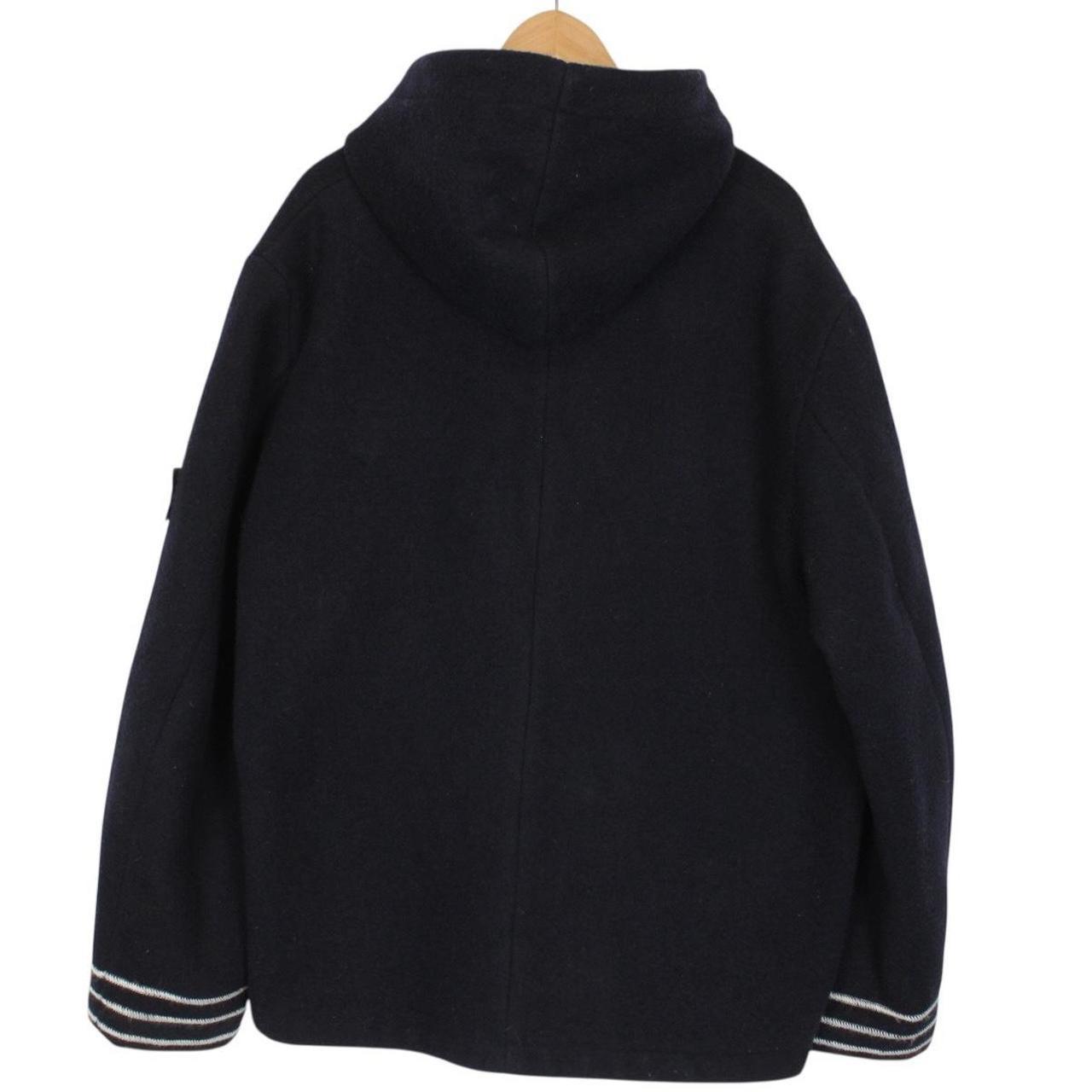 Vintage Stone Island AW 2003 Navy Blue Heavyweight Wool Blend Hooded Coat