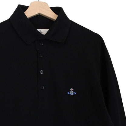 Vivienne Westwood Black Long Sleeve Orb Polo Shirt